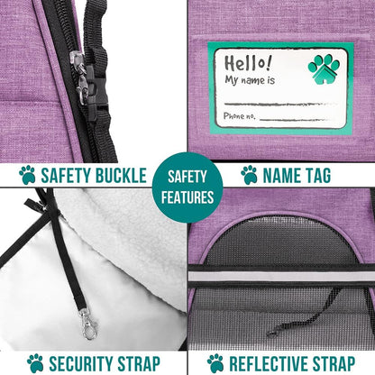 Premium Airline Approved Soft-Sided Pet Travel Carrier | Ventilated, Comfortable Design with Safety Features | Ideal for Small to Medium Sized Cats, Dogs, and Pets